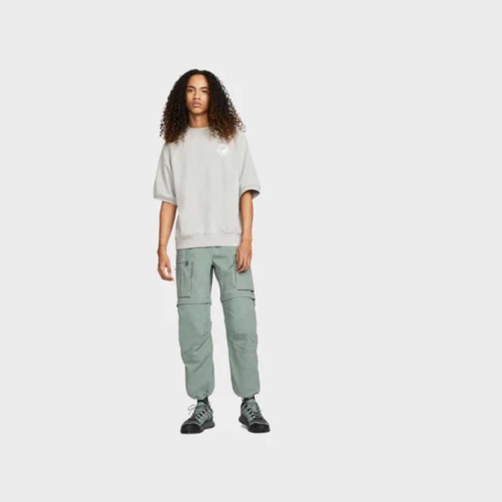 NIKE ACG DRI-FIT SHORT SLEEVE FRENCH TERRY CREW - GRAY SIZE SMALL (NEW) - Picture 4 of 7